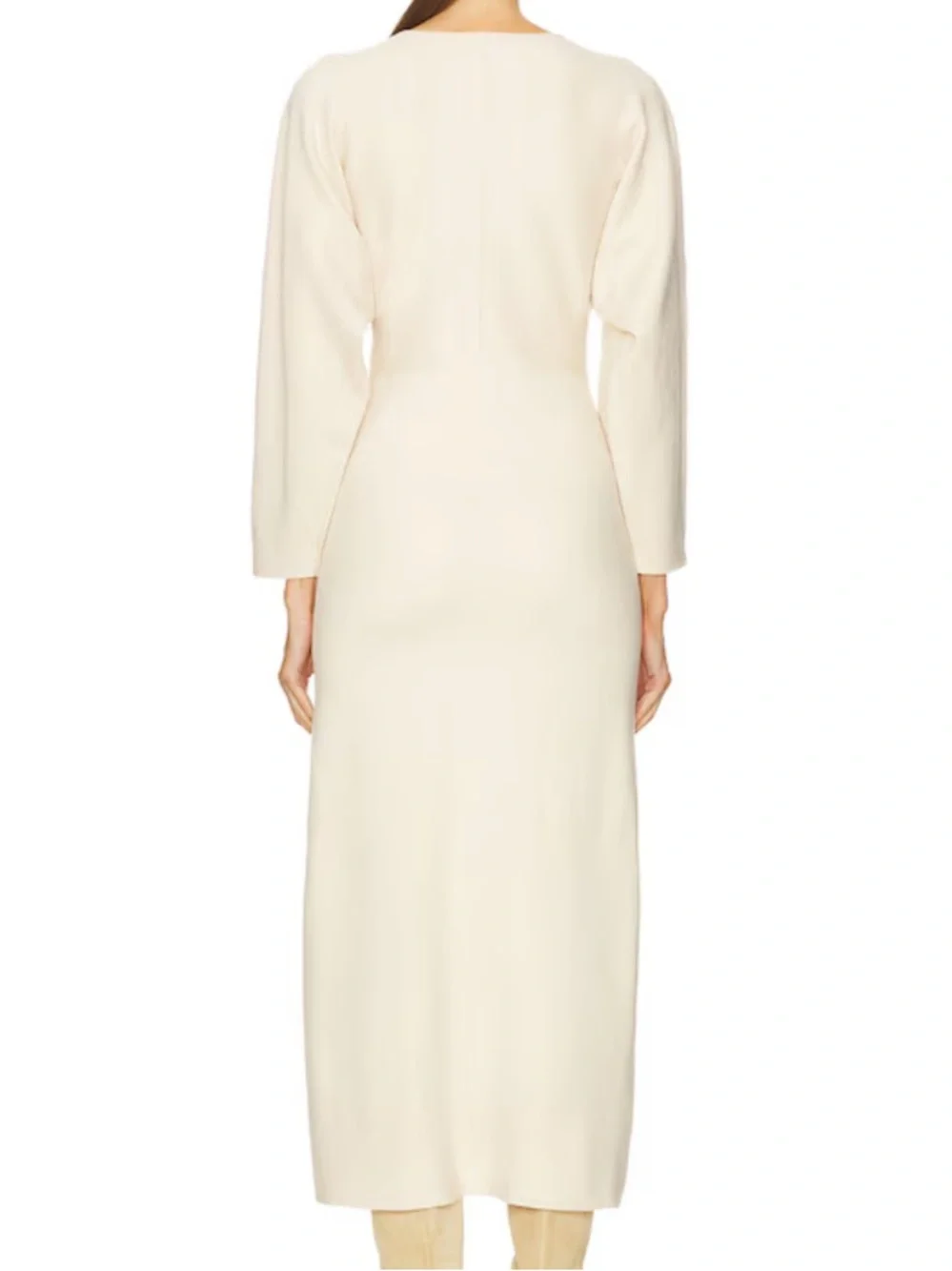 Line & Dot Ginne rayon blend long sleeve bodycon knit Dress in Bone size XS - Picture 7 of 9